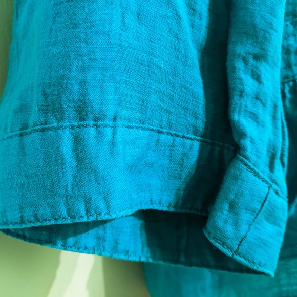 Chicos Aquamarine Linen Jacket Size 1 (Women's 8-10) - Picture 8 of 10